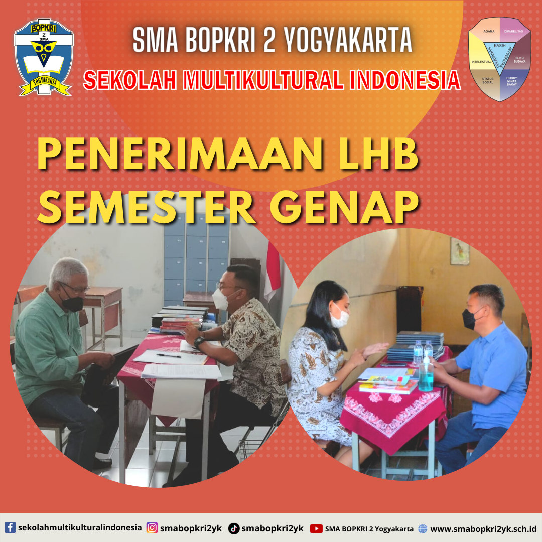 PENERIMAAN LAPORAN HASIL BELAJAR (LHB)/RAPOR SEMESTER GENAP TAHUN PELAJARAN 2021/ 2022 SMA BOPKRI 2 YOGYAKARTA