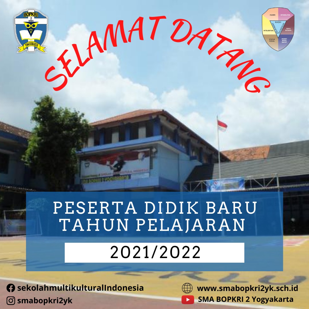 SELAMAT DATANG SISWA BARU TAHUN AJARAN 2021/2022 DI SMA BOPKRI 2 YOGYAKARTA SEKOLAH MULTIKULTURAL INDONESIA (SMI)